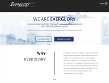 Tablet Screenshot of everglorylogistics.com